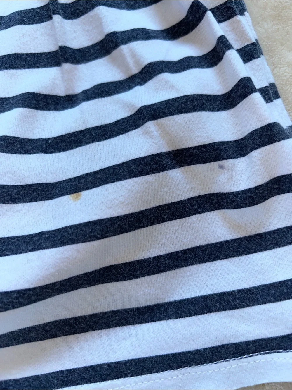 Girls Navy & White Striped Short Sleeve Cotton Dress size 3T